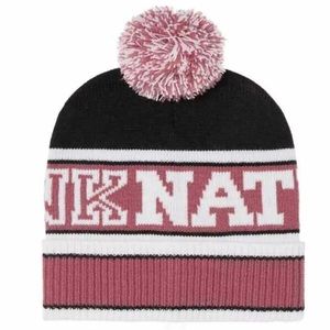BNWOT PINK Nation Beanie w/ Pom Pink